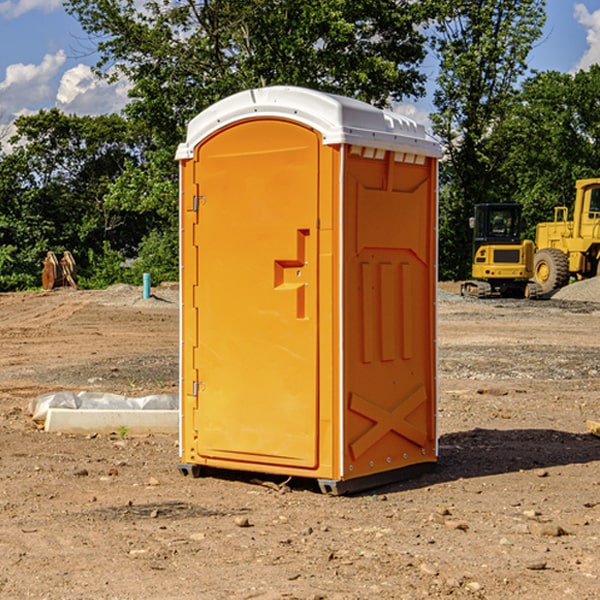 can i customize the exterior of the porta potties with my event logo or branding in Goodman